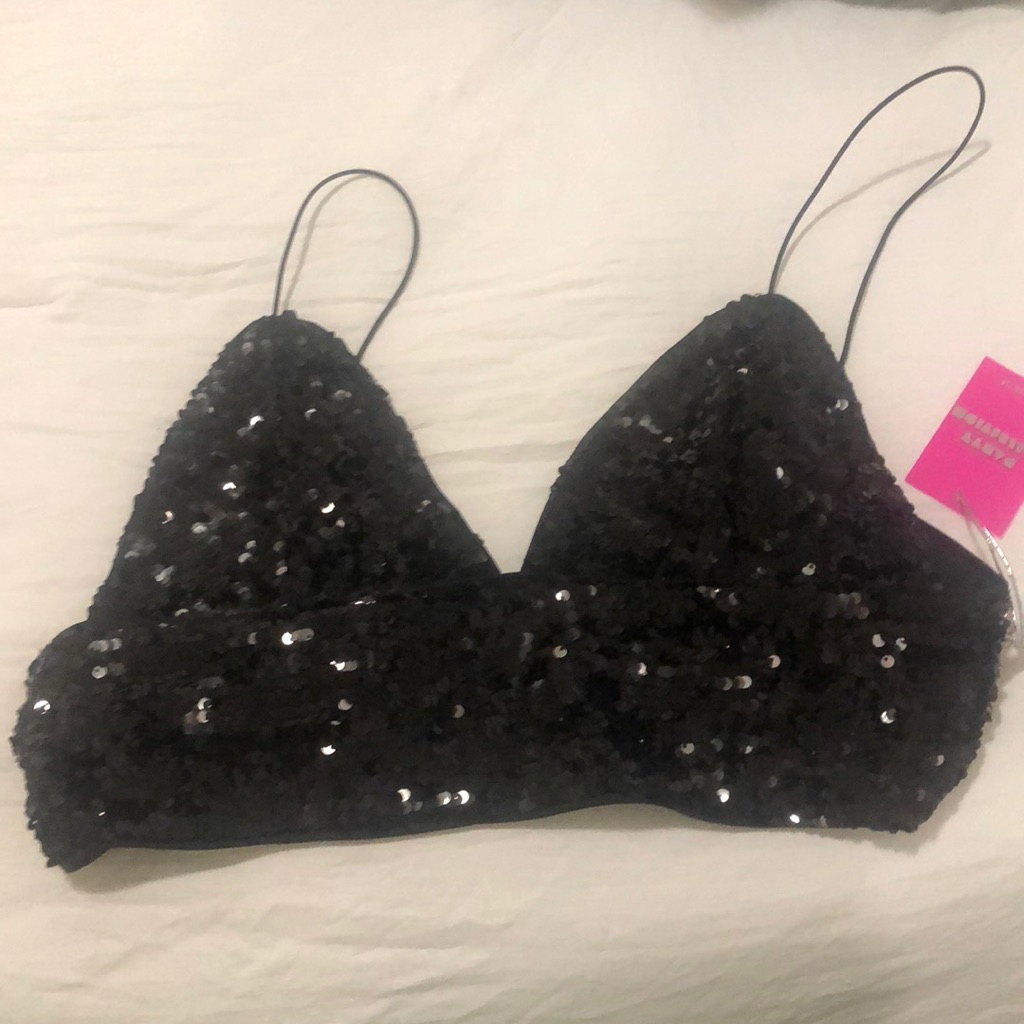 Sequin Black Cami